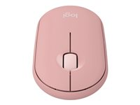 Logitech Pebble Mouse 2 M350s - Mus - optisk - 3 knapper - trådløs - Bluetooth 5.2 LE - tonal rose 910-007014