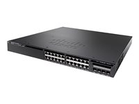 Cisco Catalyst 3650-24PDM-L - Switch - Administreret - 24 x 10/100/1000 (PoE+) + 2 x 10 Gigabit SFP+ - desktop, monterbar på stativ - PoE+ (390 W) WS-C3650-24PDM-L