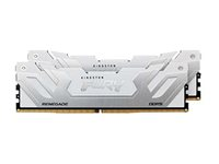 Kingston FURY Renegade - DDR5 - sæt - 48 GB: 2 x 24 GB - DIMM 288-PIN - 4200 MHz / PC5-67200 - CL40 - 1.45 V - ikke bufferet - on-die ECC - hvid og sølv KF584CU40RWK2-48