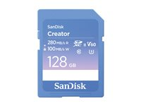 SanDisk Creator - Flashhukommelseskort - 128 GB - Video Class V60 / UHS-II U3 / Class10 - SDXC UHS-II SDSDXEP-128G-GNCIS