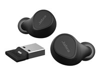 Jabra Evolve2 Buds MS - Ægte trådløse øretelefoner med mik. - i øret - Bluetooth - aktiv støjfjerning - USB-A via Bluetooth adapter - støjisolerende - sort - Certified for Microsoft Teams 20797-999-989