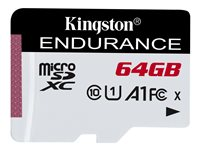 Kingston High Endurance - Flashhukommelseskort - 64 GB - A1 / UHS-I U1 / Class10 - microSDXC UHS-I SDCE/64GB